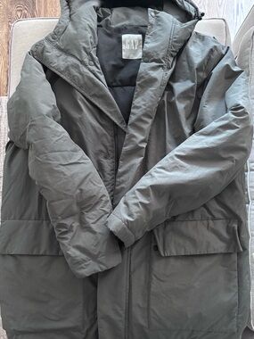 Gap Men's Recycled Parka Hood Gray Small